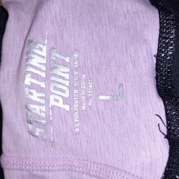 STARTING POINT LAVANDER AND BLACK, 2 SIDE POCKETS, ATHLETIC CAPRIS - Picture 8 of 8